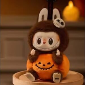 LABUBU Happy Halloween Party Series-Sitting Pumpkin Vinyl Plush Pendant - Image 4